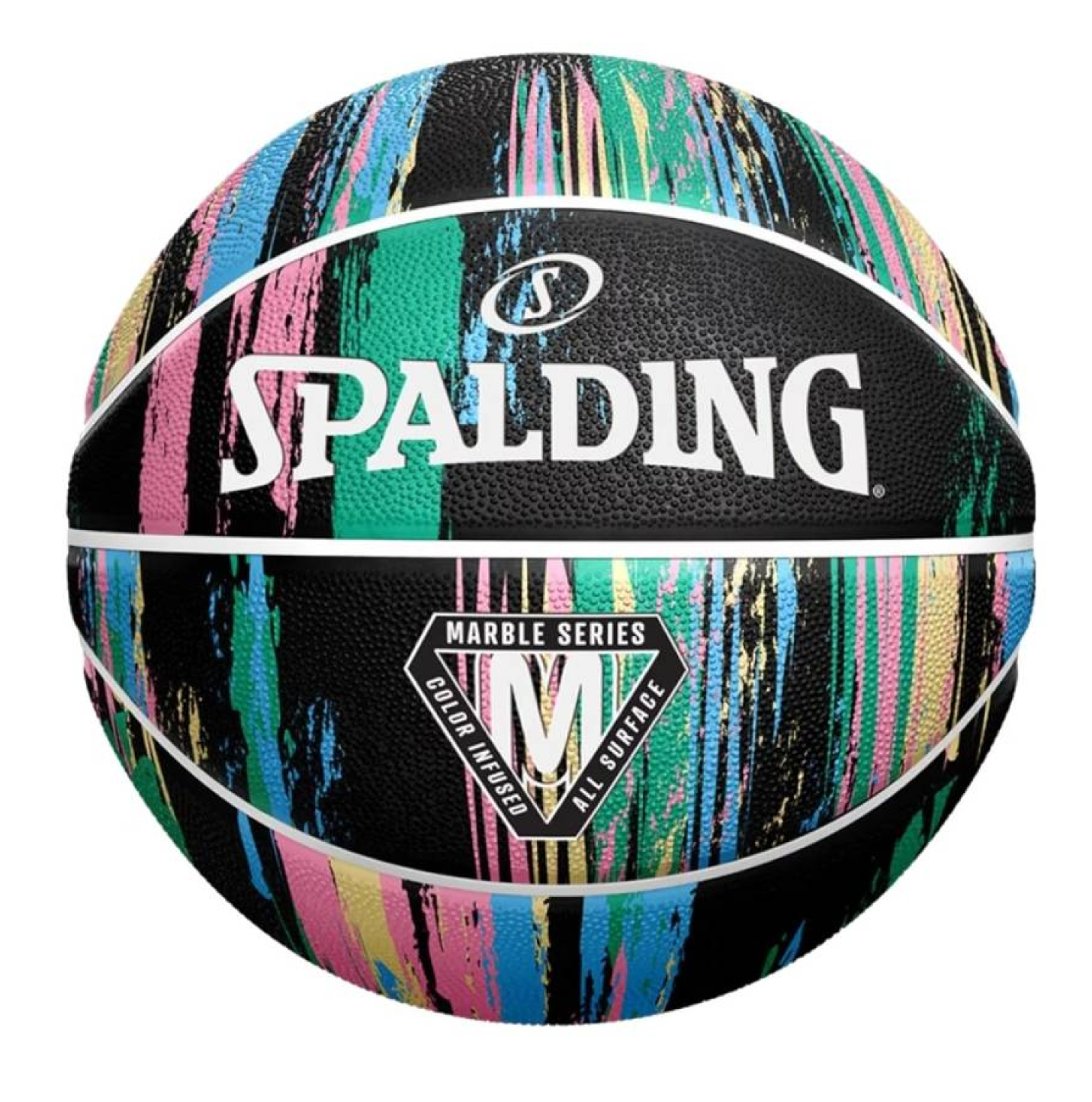 Balón Baloncesto Spalding Marble Series #6 Negro Blanco