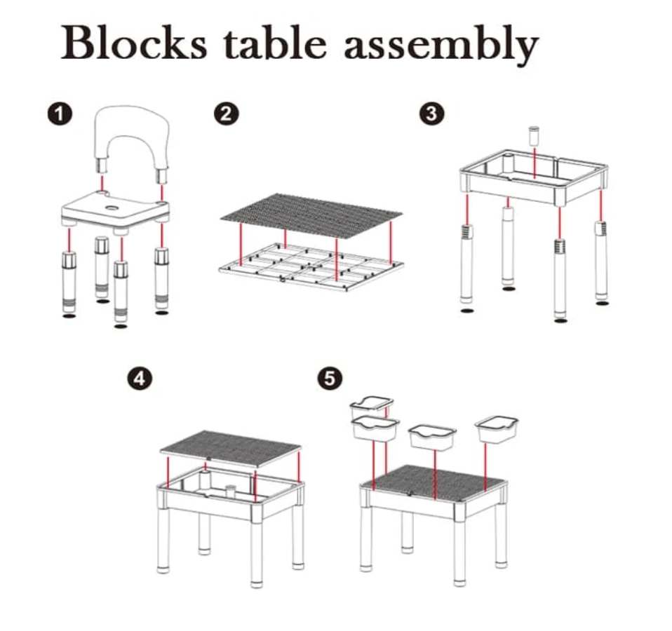 Mesa Didáctica Y Bloques Encajables 2 En 1 Blocks Desk