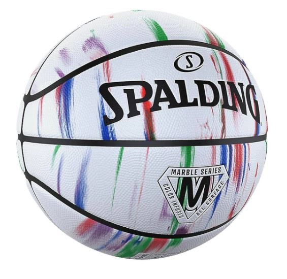 Balón Baloncesto Spalding Marble Series #7 Blanco verde azul