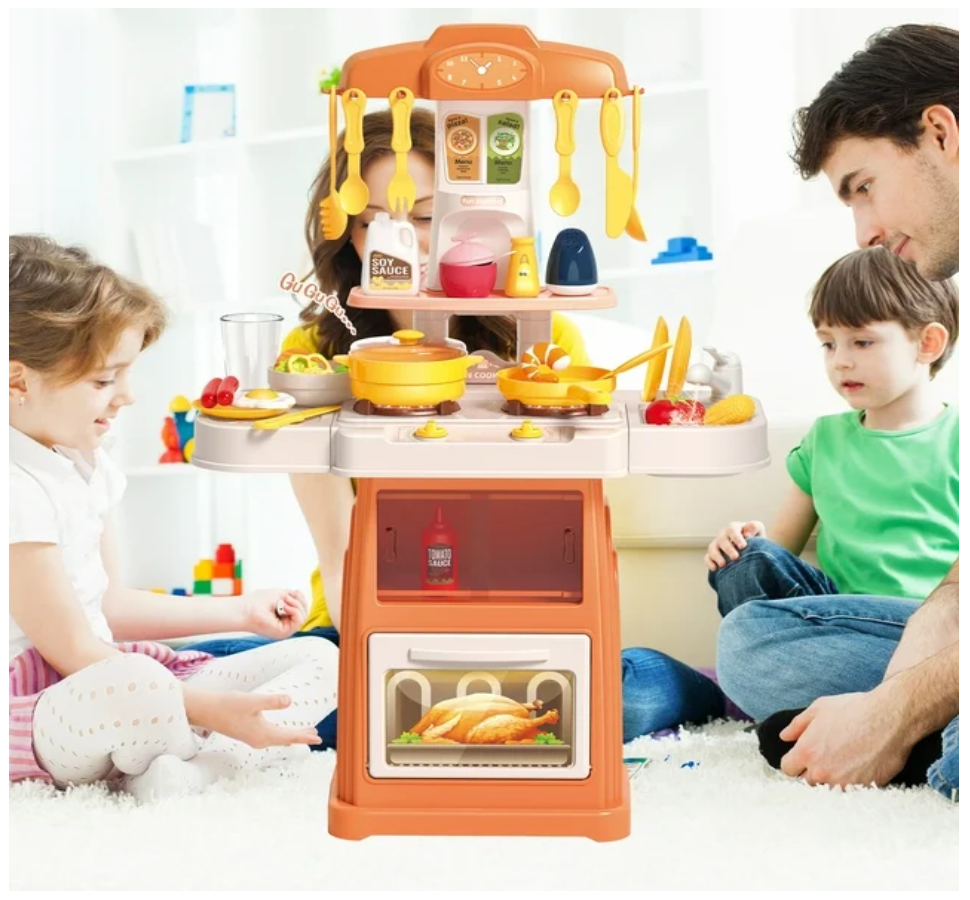 Cocina Infantil 44 Pcs Luces + Sonidos