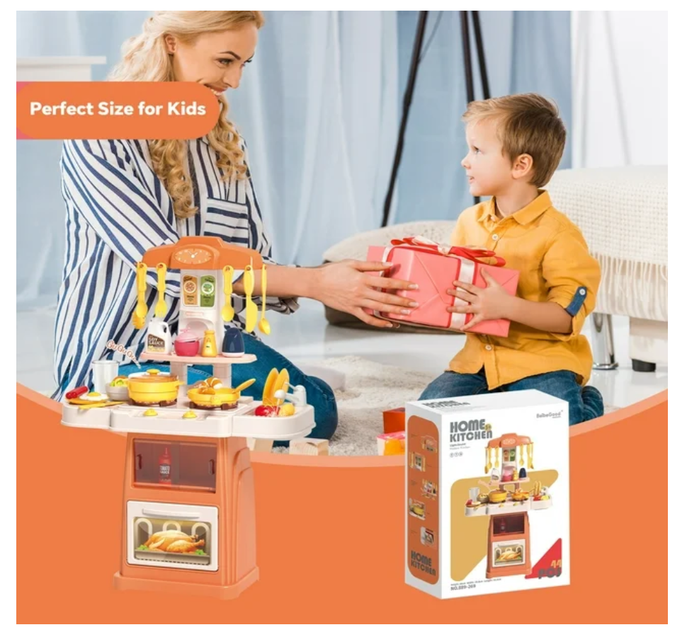 Cocina Infantil 44 Pcs Luces + Sonidos