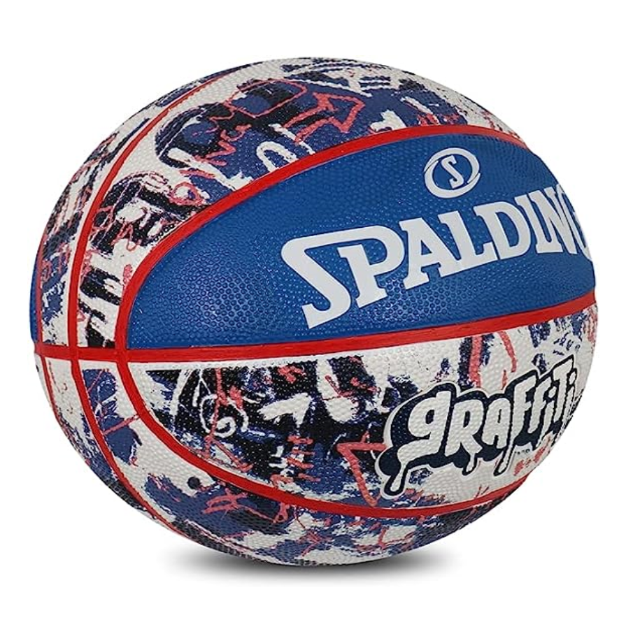 Balón Baloncesto Spalding Graffiti #7 Blanco Azul