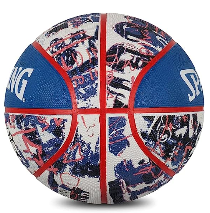 Balón Baloncesto Spalding Graffiti #7 Blanco Azul