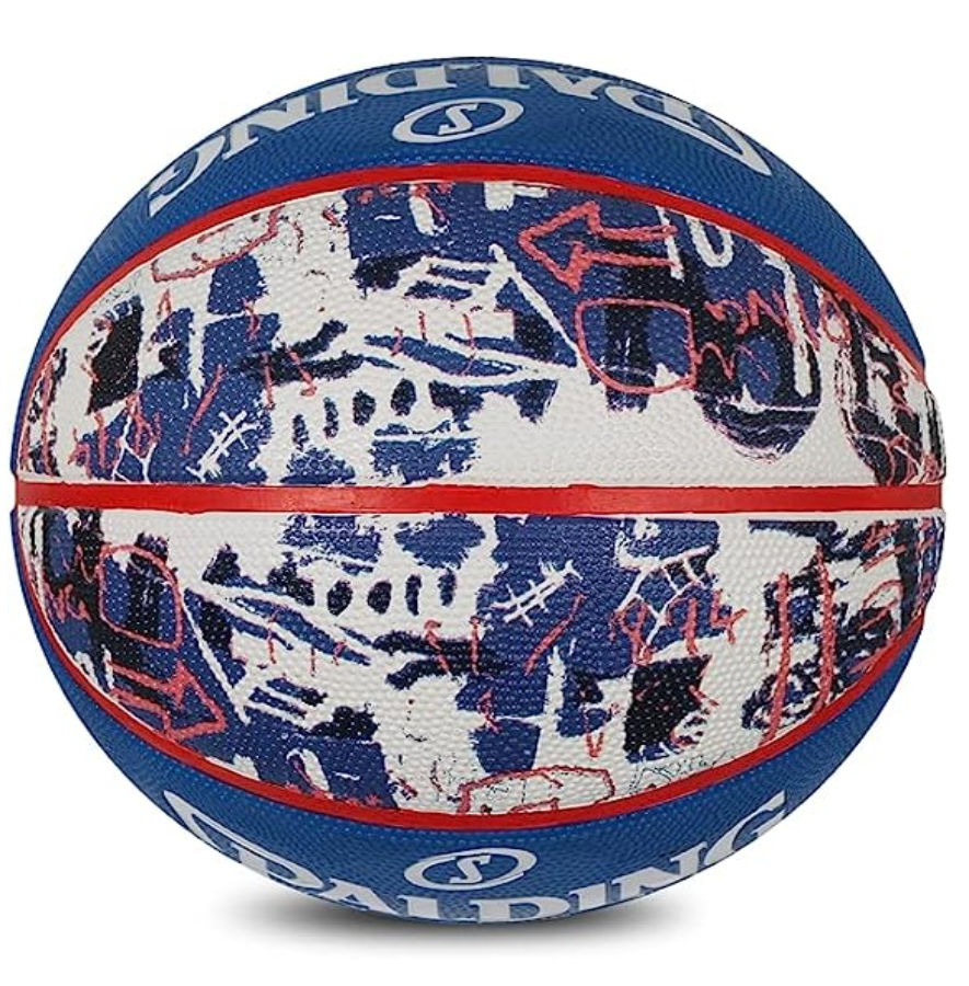 Balón Baloncesto Spalding Graffiti #7 Blanco Azul