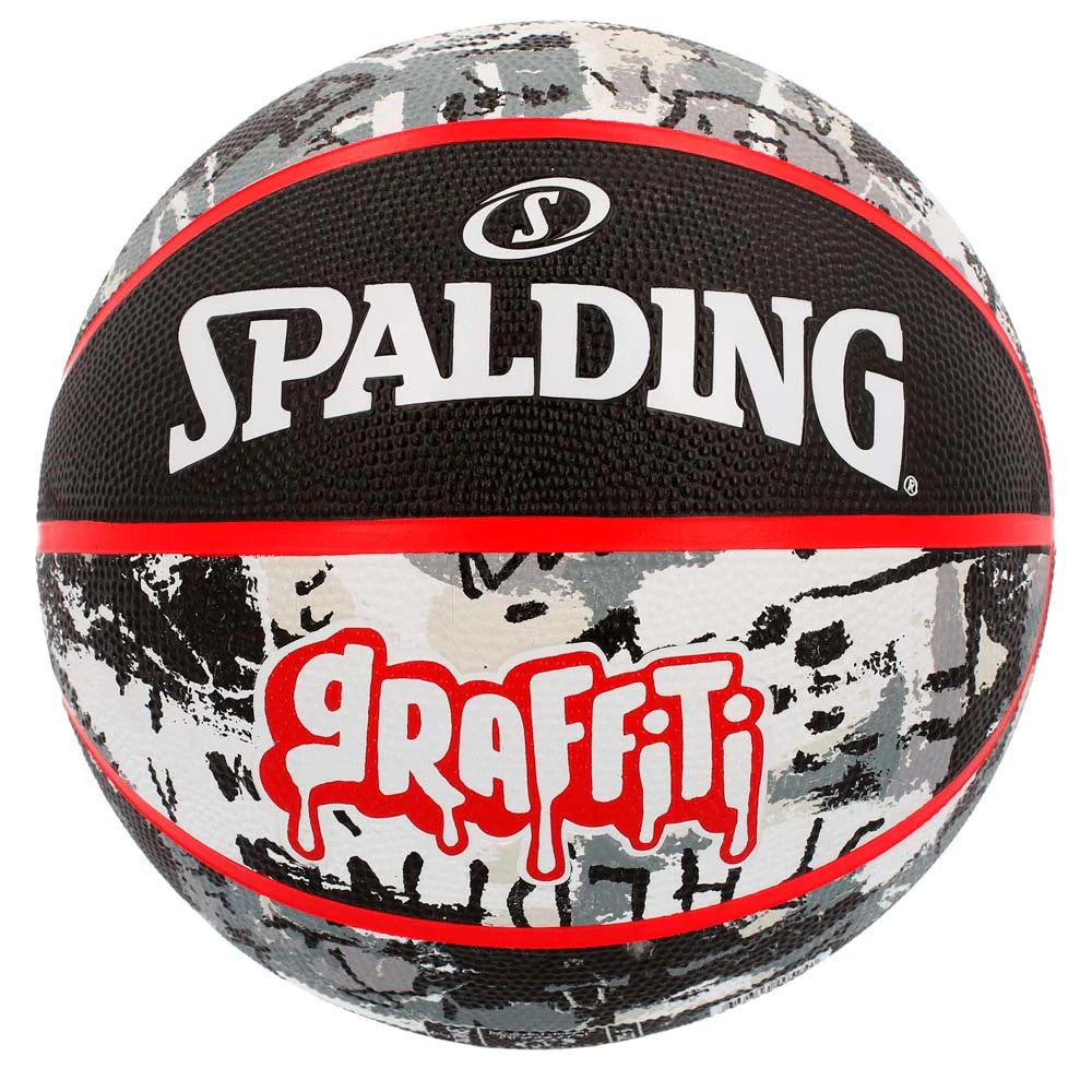 Balón Baloncesto Spalding Graffiti #7 Negro rojo