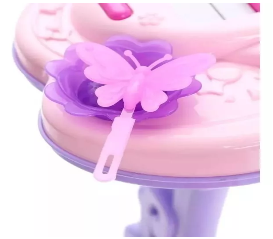 Piano Infantil Rosado Con Micrófono Mp3 Usb