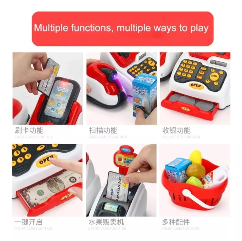 Máquina Registradora Infantil De Supermercado 33 Pcs