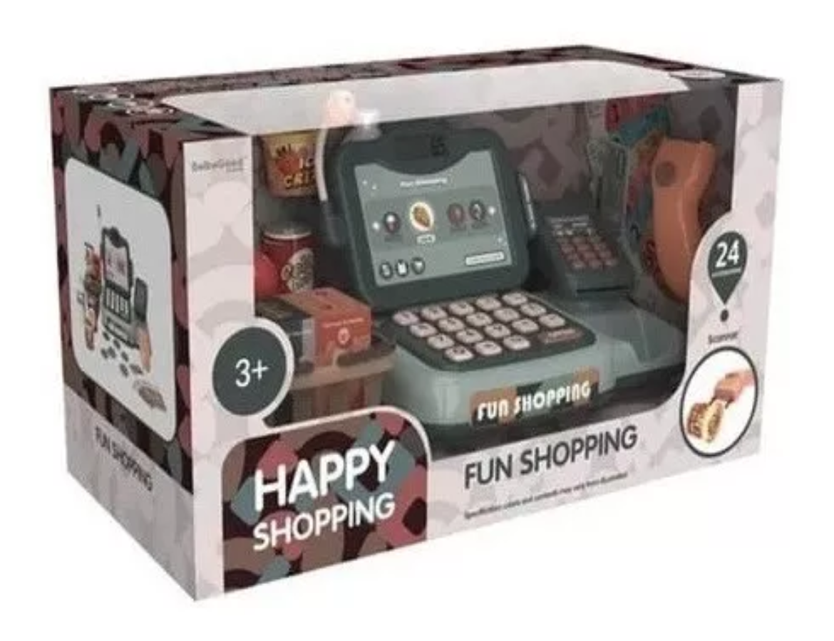 Máquina Registradora Infantil Con Lector 24 Pcs