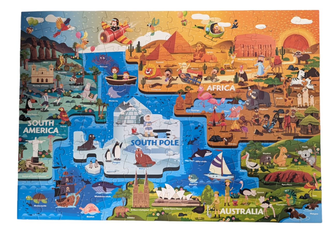 Rompecabezas Puzzle Advanced 2 En 1 Continentes 154-195 Pcs