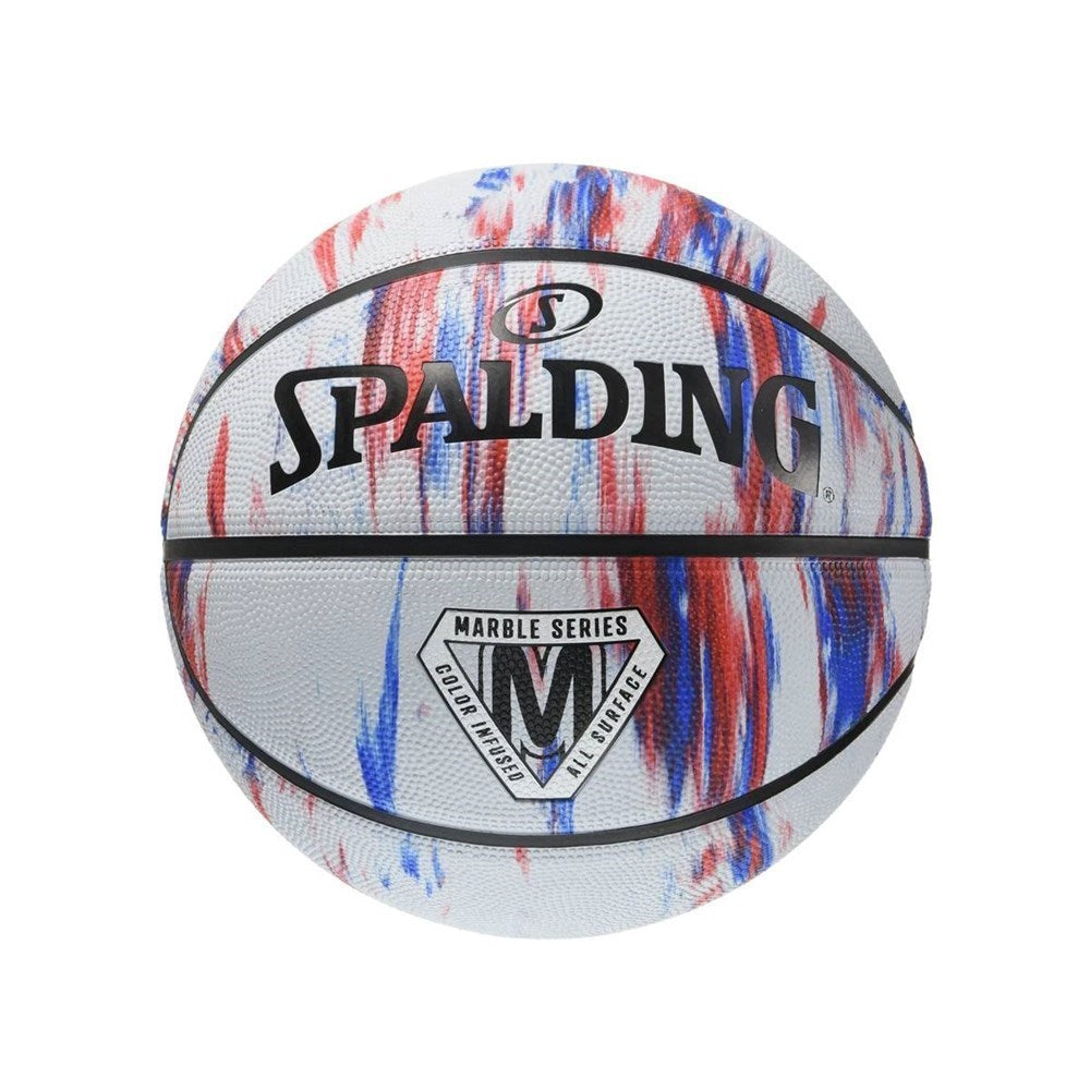 Balón Baloncesto Spalding Marble Series #7 Blanco azul