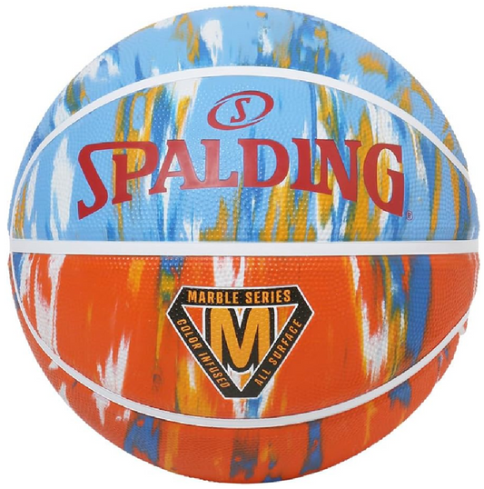 Balón Baloncesto Spalding Marble Series #7 azul naranja