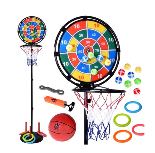 Juego Cancha De Baloncesto + Tiro Al Blanco + Aros