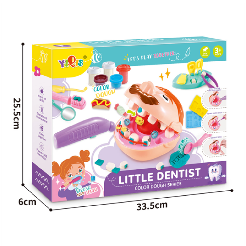 Juego De Dentista Plastilinas De Juguete Varios Colores