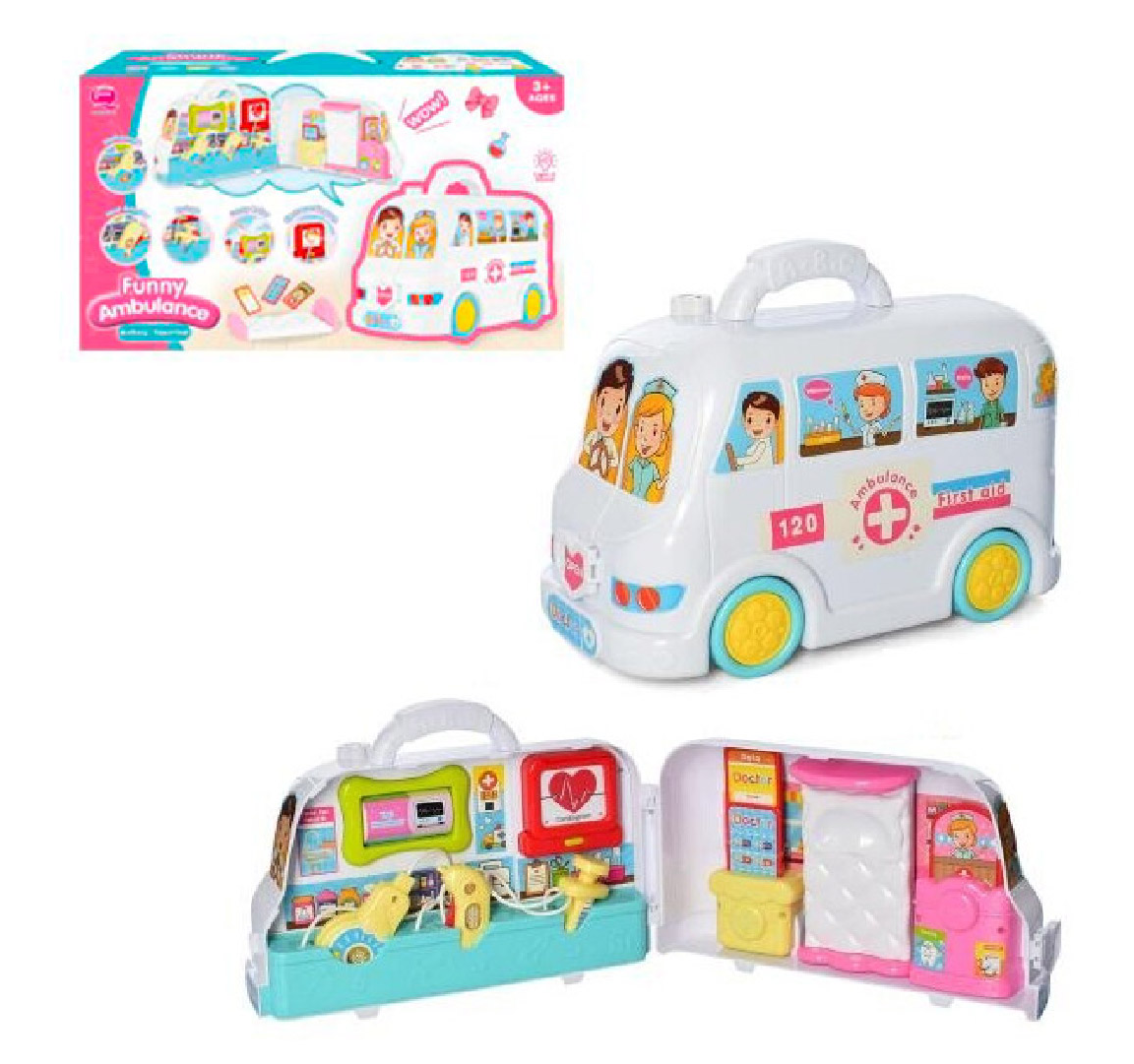 Kit Maleta De Doctor Ambulancia Infantil Luces Y Sonidos