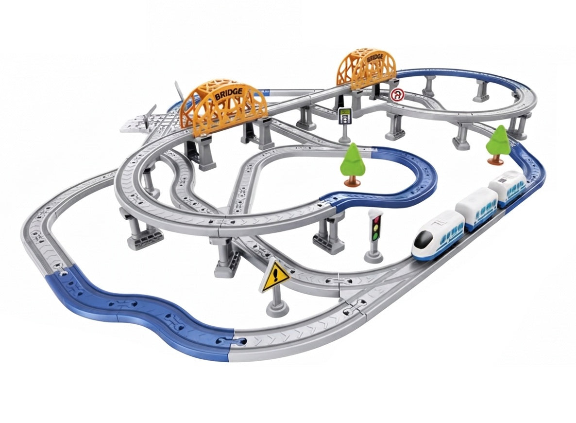 Pista Infantil Tren Eléctrico De 168 Pcs Tren Bala