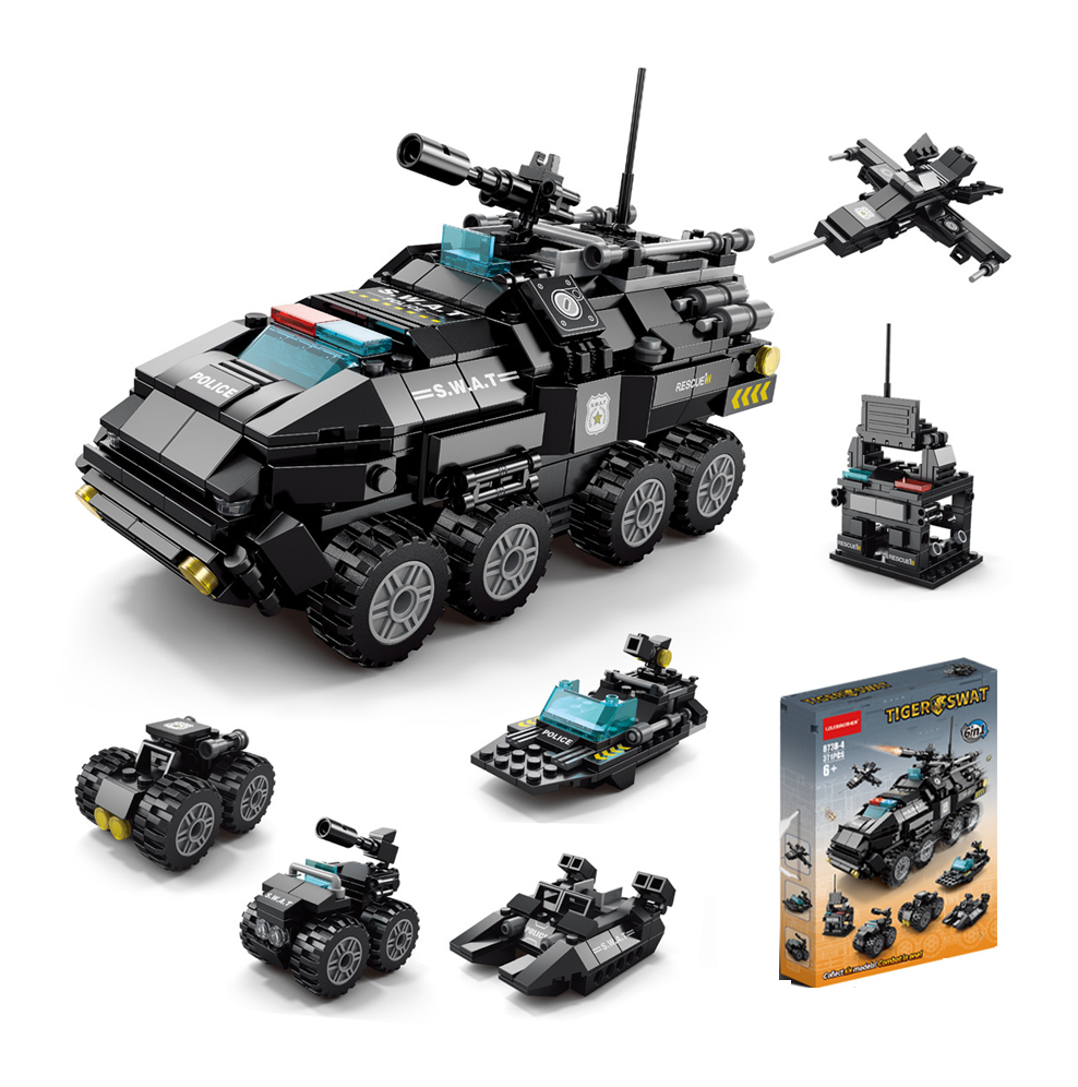 Arma Todo Bloques Para Armar 371 Pcs Camión Swat