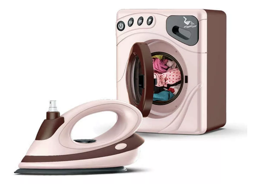 Set Infantil Plancha+ Lavadora Juguete Moderno De Simulación
