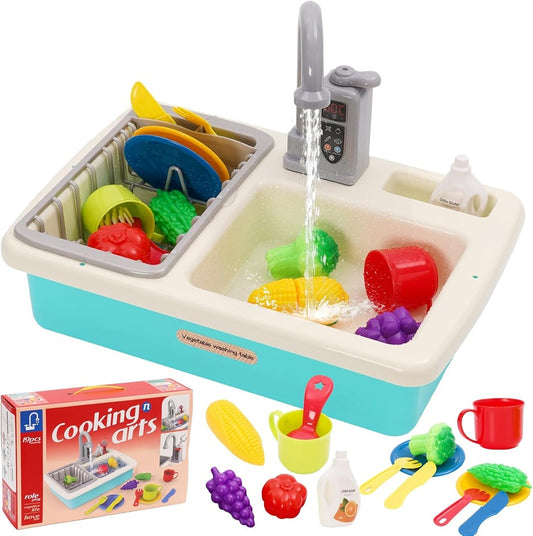 Lavaplatos Infantil Con Agua Cooking Arts 19 Pcs