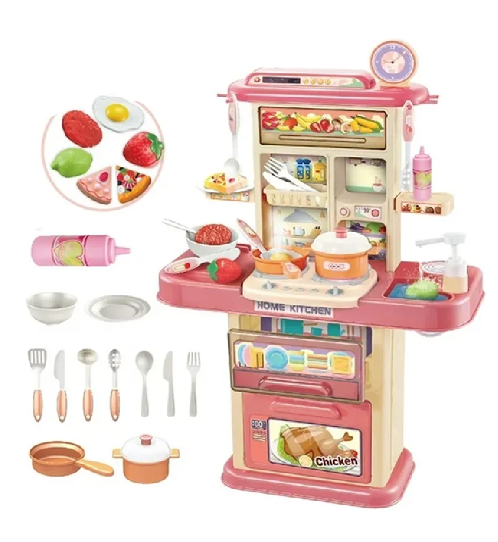 Cocina Infantil Rosada Función Real De Agua