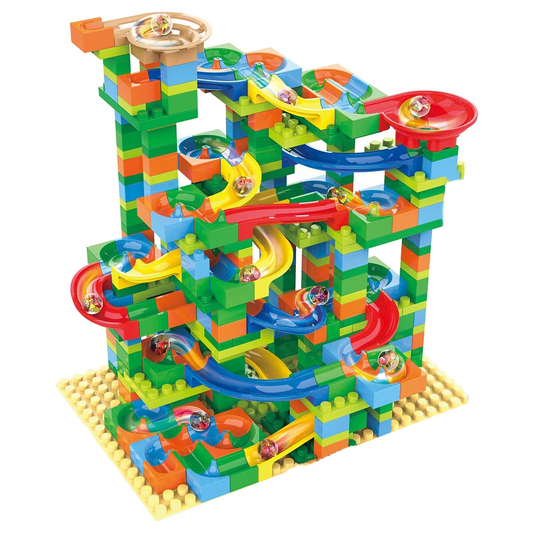 Arma Todo Bloques Para Armar Pista De Bolitas 402 Pcs