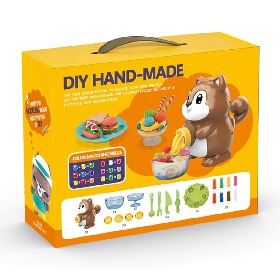 Juego De Mesa Con Plastilina Ardilla Moldes + Accesorios