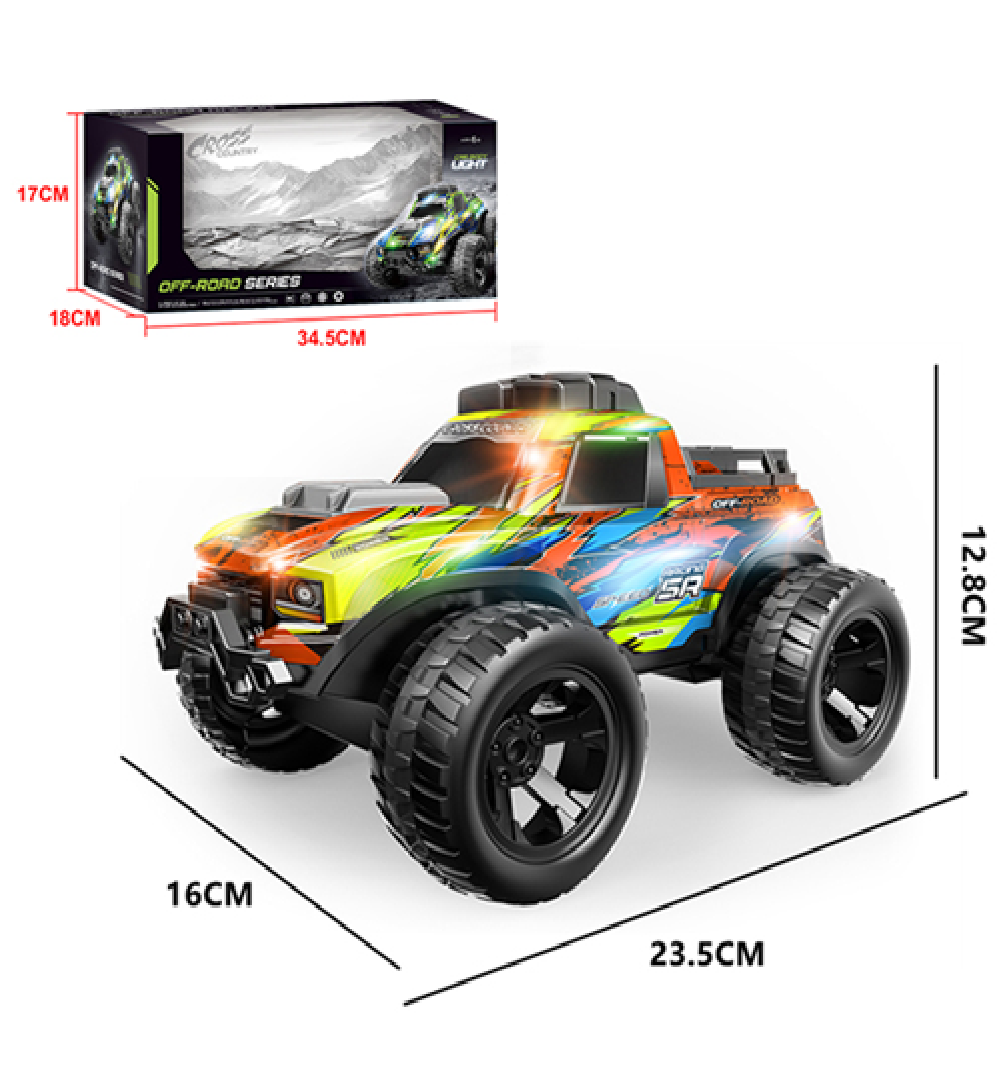 Carro A Control Remoto Todo Terreno Multicolor Con Luces