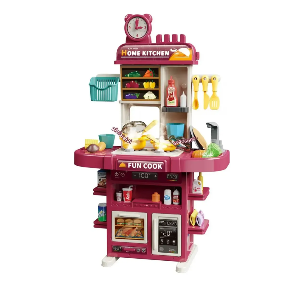Cocina Infantil Home Kitchen 42 Pcs Luz+ Sonido + Vapor+agua