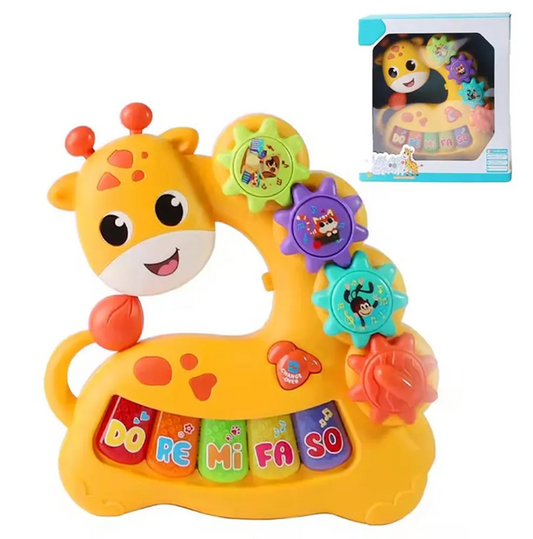 Piano Infantil Musical Con Forma De Jirafa Luz + Sonido