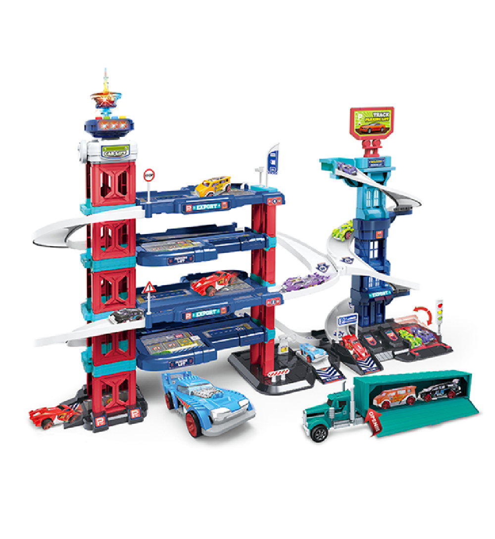 Pista Infantil Grande 95 Pcs Avión + Carros + Tractomula