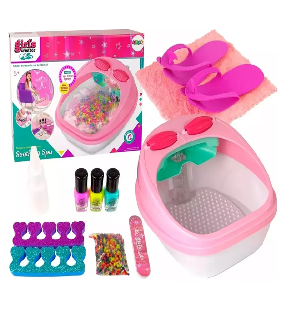 Set Spa Pies Masaje Pedicure Hidrogel Luces Juguete Burbujas