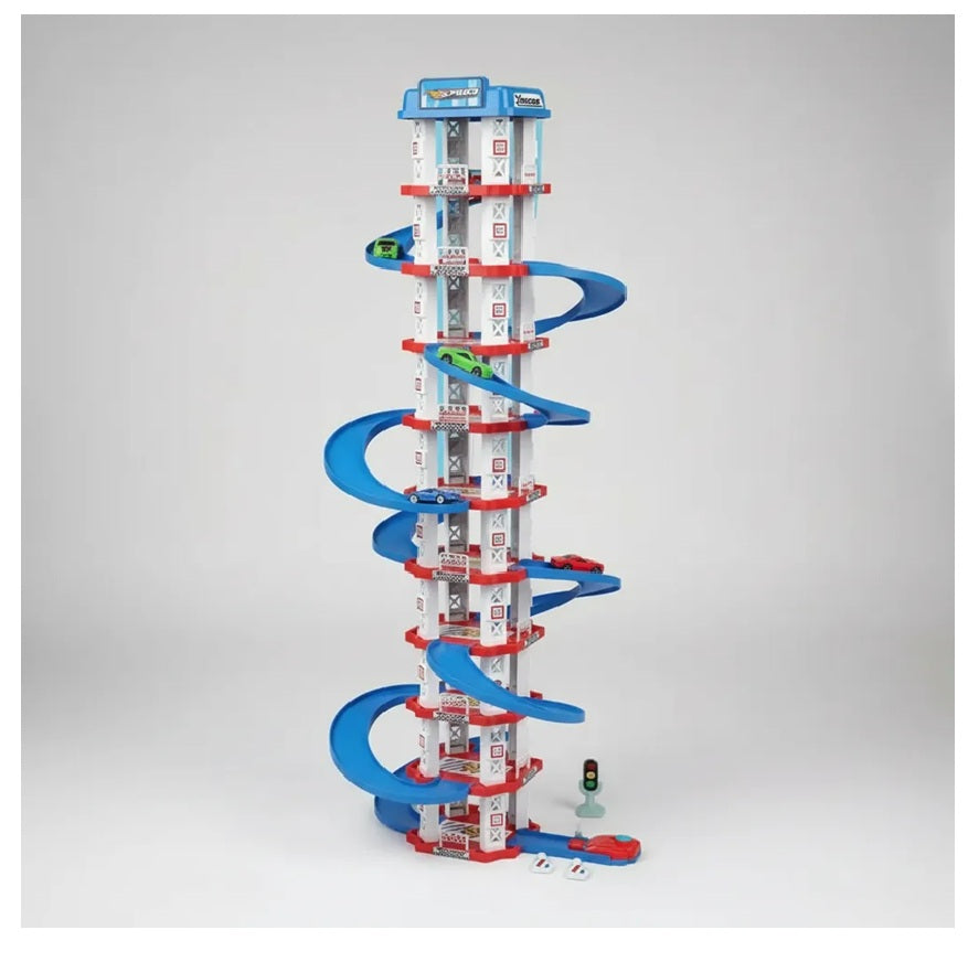 Pista Infantil 10 Niveles 92 Cm De Alta Turbo 2 Carros