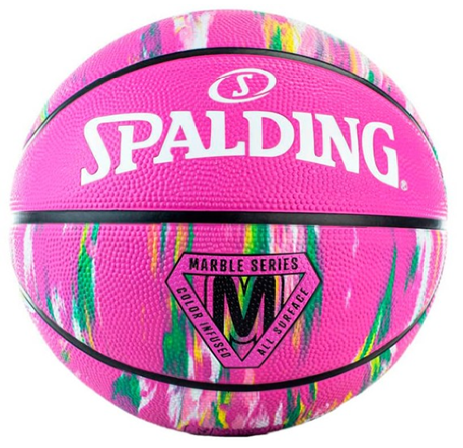 Balón Baloncesto Spalding Marble Series #6 Rosa