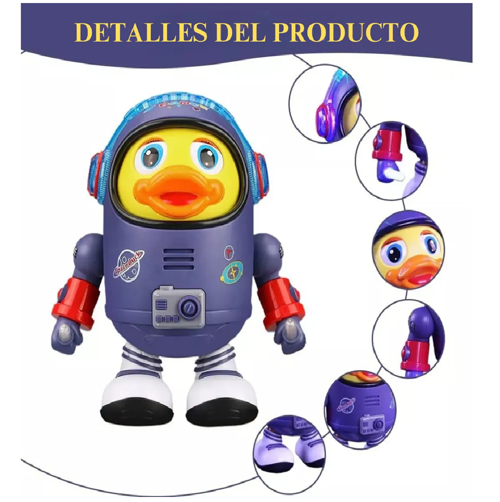 Pato Espacial Bailarín Infantil Luces Sonidos Y Movimiento