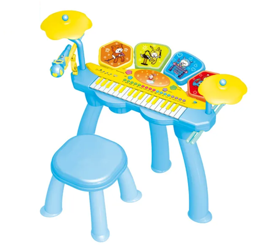 Instrumento Infantil Batería Piano Infantil Luces Y Sonidos