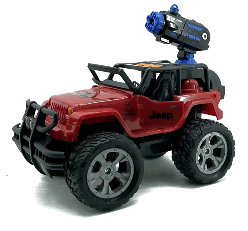Carro A Control Remoto Jeep Con Cañon Bota Hidrogel