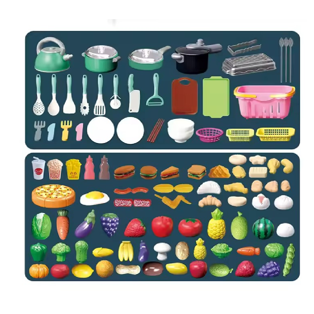 Set De 108 Pcs Accesorios De Cocina + Alimentos + Utensilios