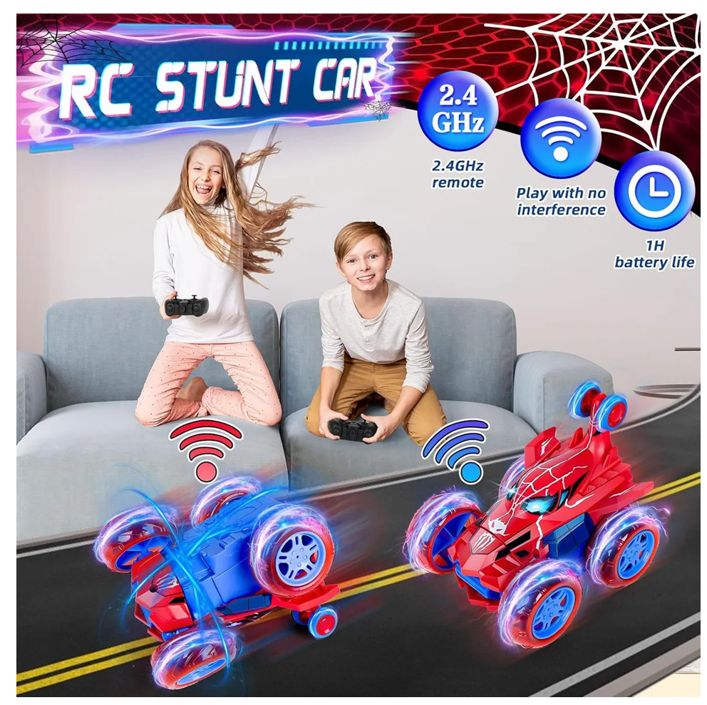 Carro Loco A Control Remoto Hombre araña Giros 360°