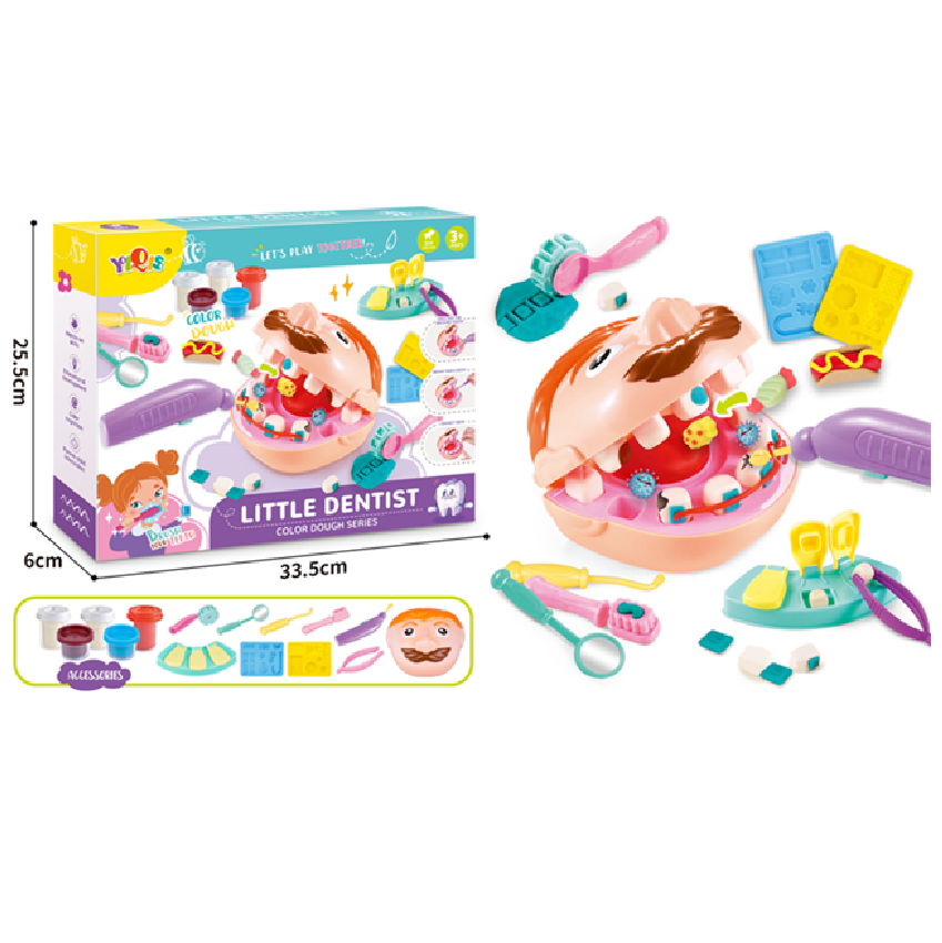 Juego De Dentista Plastilinas De Juguete Varios Colores