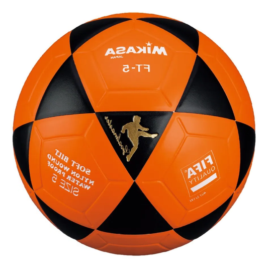 Pelota De Fútbol Mikasa Ft-5 No 5 Color Naranja Y Negro