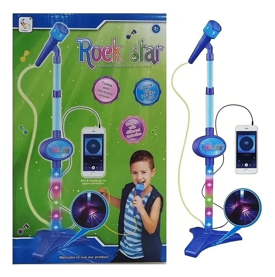 Microfono Infantil Karaoke Niños Base + Micro + Conexión Mp3 Agregar a favoritos Ahorras hasta  $ 1.9