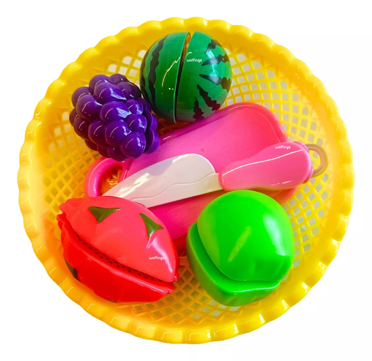 Set De Frutas Y Verduras Infantiles Con Velcro Para Cortar