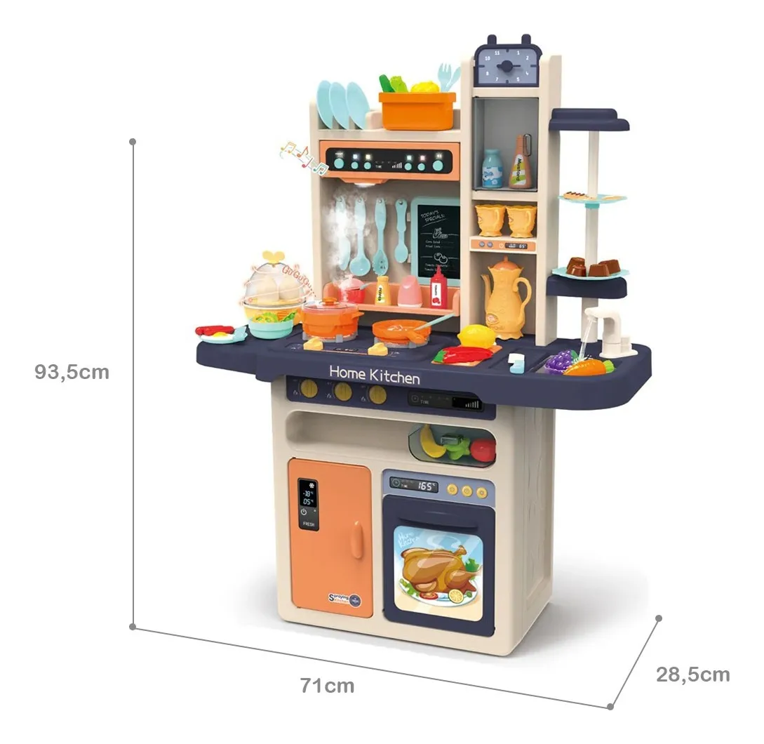 Cocina Infantil Con Función De Agua + Luz + Música + Vapor