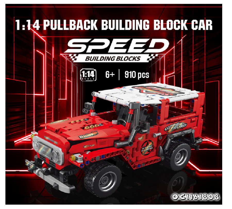 Arma Todo Bloques Para Armar Campero Rojo 910 Pcs