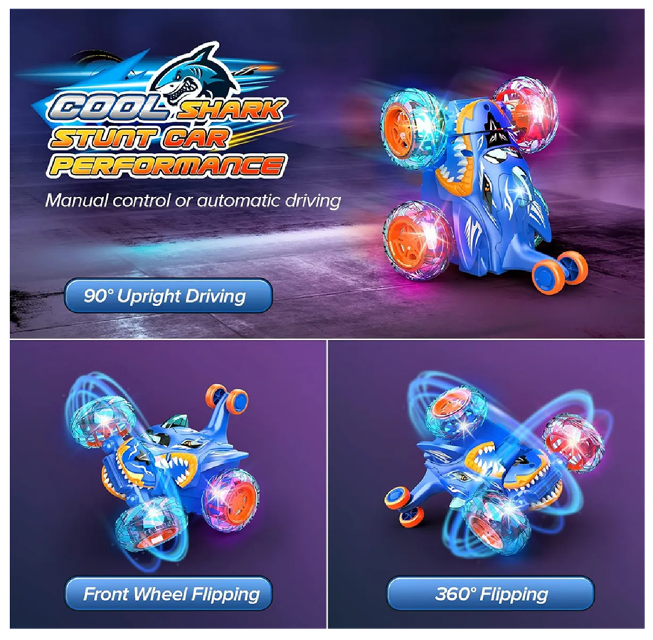 Carro Loco A Control Remoto Tiburón Giros 360°