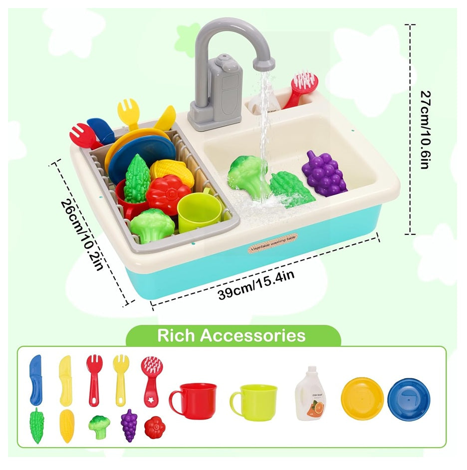 Lavaplatos Infantil Con Agua Cooking Arts 19 Pcs
