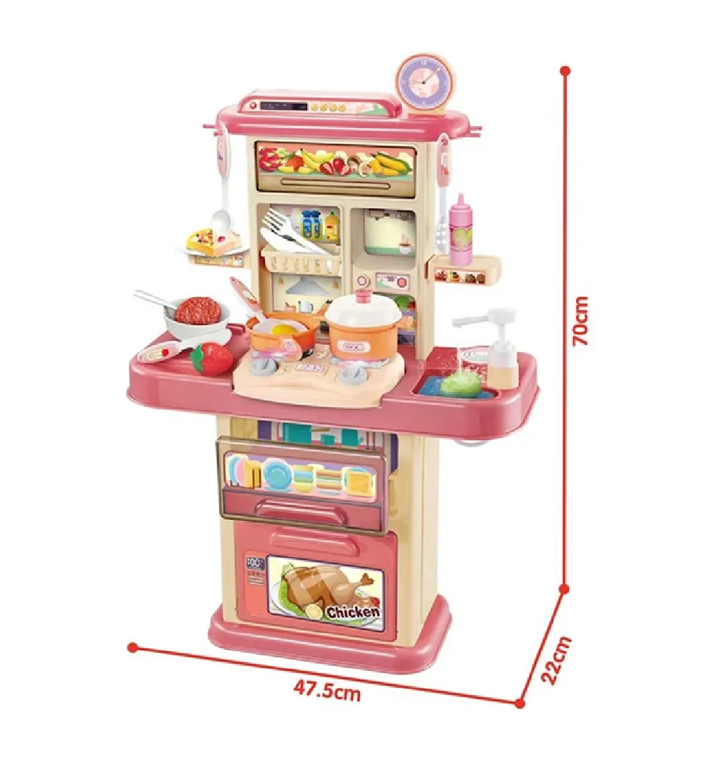 Cocina Infantil Rosada Función Real De Agua