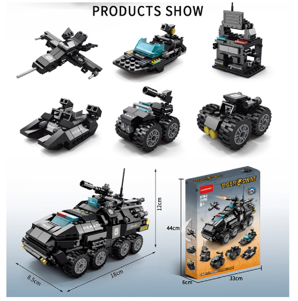 Arma Todo Bloques Para Armar 371 Pcs Camión Swat