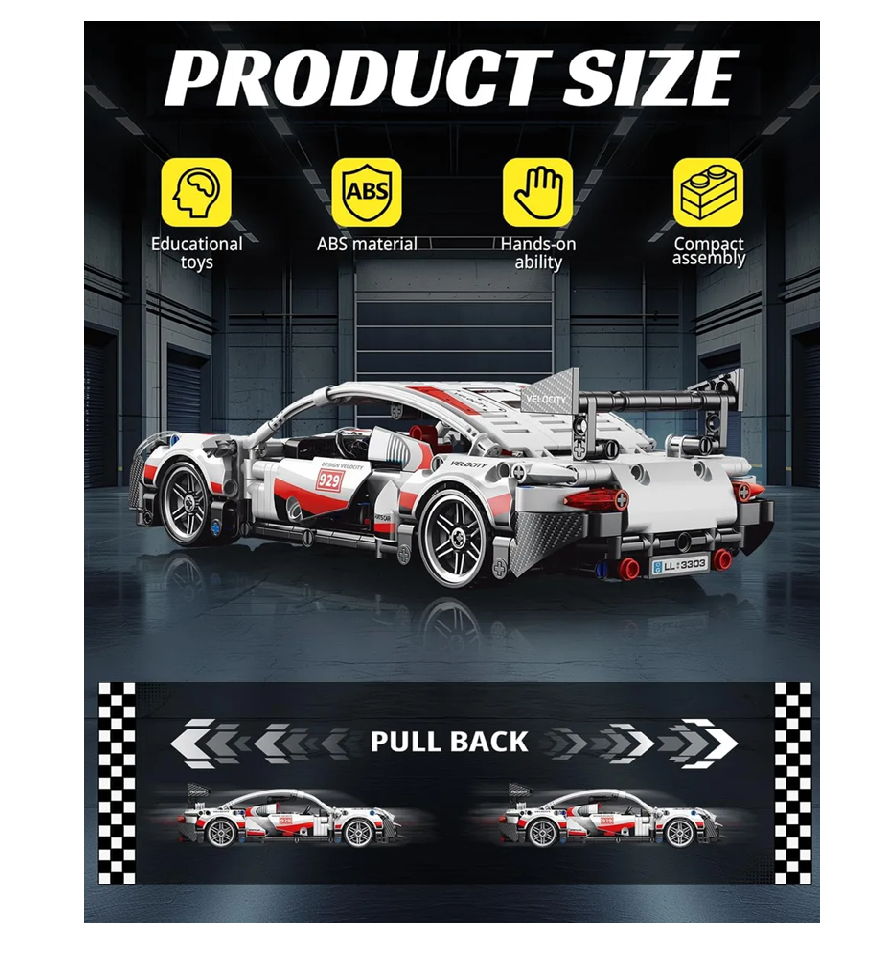 Arma Todo Bloques Para Armar Carro De Pista 455 Pcs