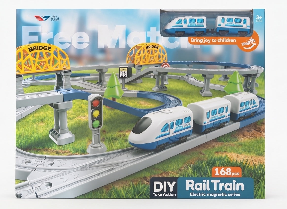 Pista Infantil Tren Eléctrico De 168 Pcs Tren Bala