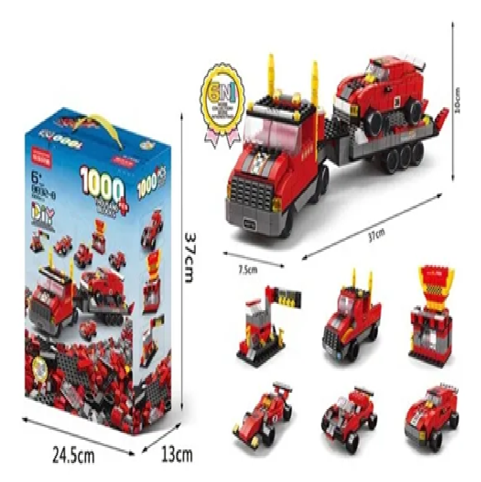 Arma Todo 1000 Pcs Bloques De Armar Bomberos